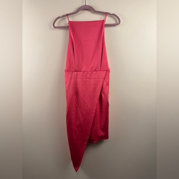 Revolve Elliatt Decades Asymmetrical Dress with Tie Back in Melon - Picture 2 of 5